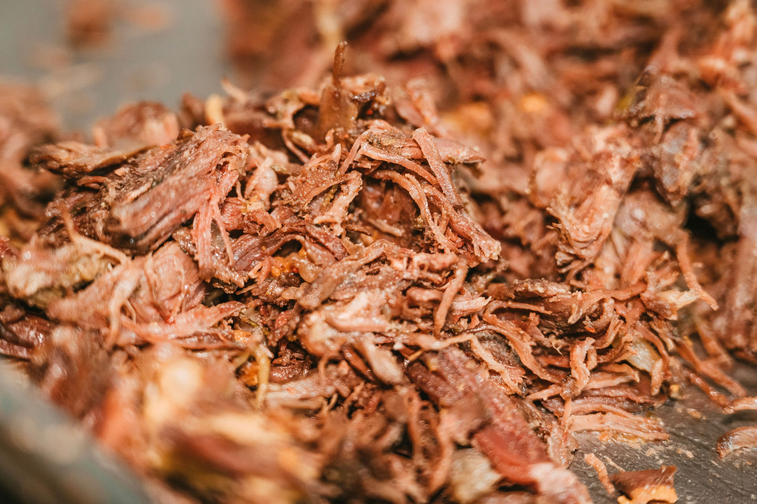 A closeup shot of a sliced cooked meat