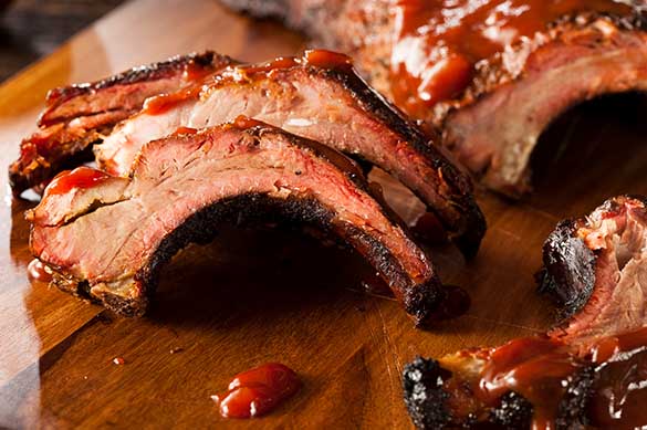 Smoked Barbecue Pork Spare Ribs